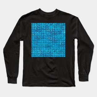 Glittery Blue Tiles Long Sleeve T-Shirt